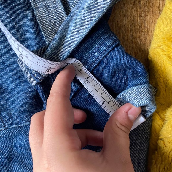 Billabong Hi-Rise Cut-Off Shorts Denim Blue Cotton Stretch Medium Wash Size 30 - Picture 11 of 11